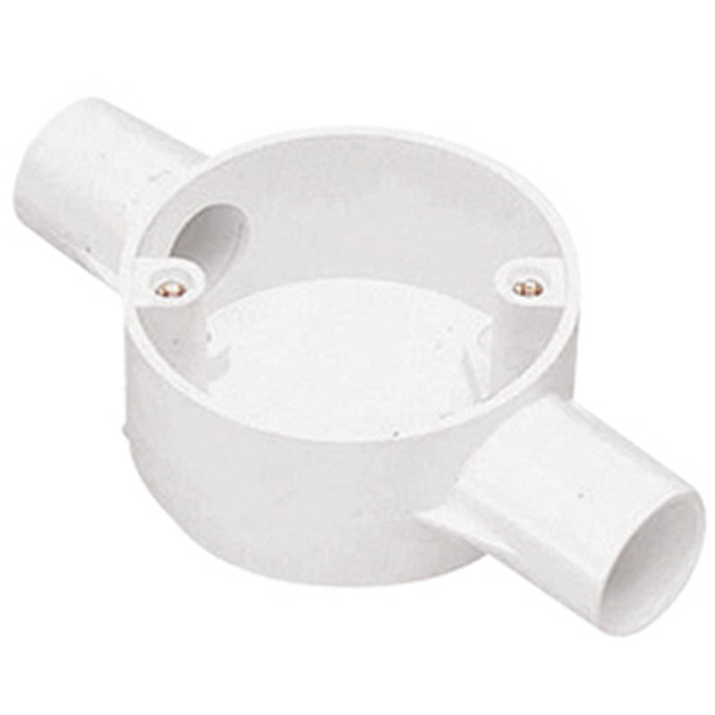 20mm White PVC Conduit Through Box